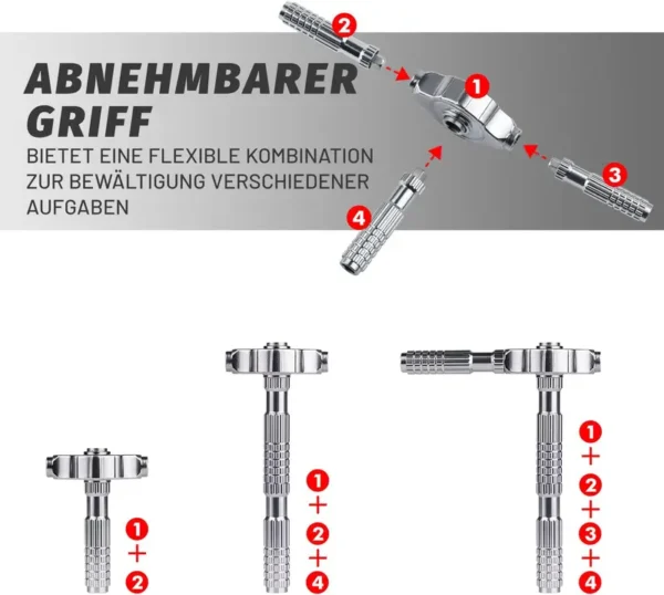 40 in 1 magnetischer Ratschenschraubendreher-Satz: S2-Bits, flexibler Schaft, Ratschengriff, | tragbares Kit für Elektronik, Fahrrad, Möbel | Phillips / Slot / Torx / Hex | Werkzeugkasten und Geschenkidee - Image 5